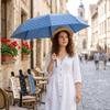 UV Protection Polka Dot Umbrella Automatic/Manual Dual Use Umbrella  for Daily Commuting