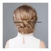 [BESTOYARD] U-Shaped Hairpin, Simple Metal Sword Shape Long Hair Stick, Single Prong Hairpin, Dragonfly Bead Red Hairpin, Everyday Use, Simple