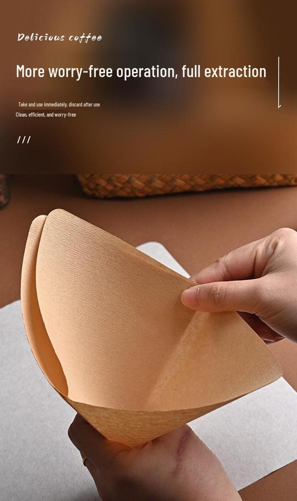 Square Drip Coffee Filter Paper, Ear-Hanging, Semi-Circular, Disposable Pour-Over Filter