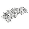 50PCS Fishing Double Rattle Metal Sea Fishing Attractor Bell Beads with Plastic Case for Luring Fish Silver
