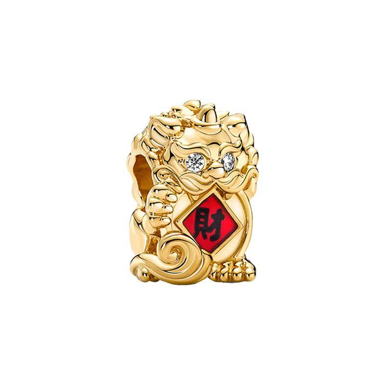 Pandora Wealth Attracting Pixiu Charm Couples Temperament Men Charm 760091C01 Box,F,Gold