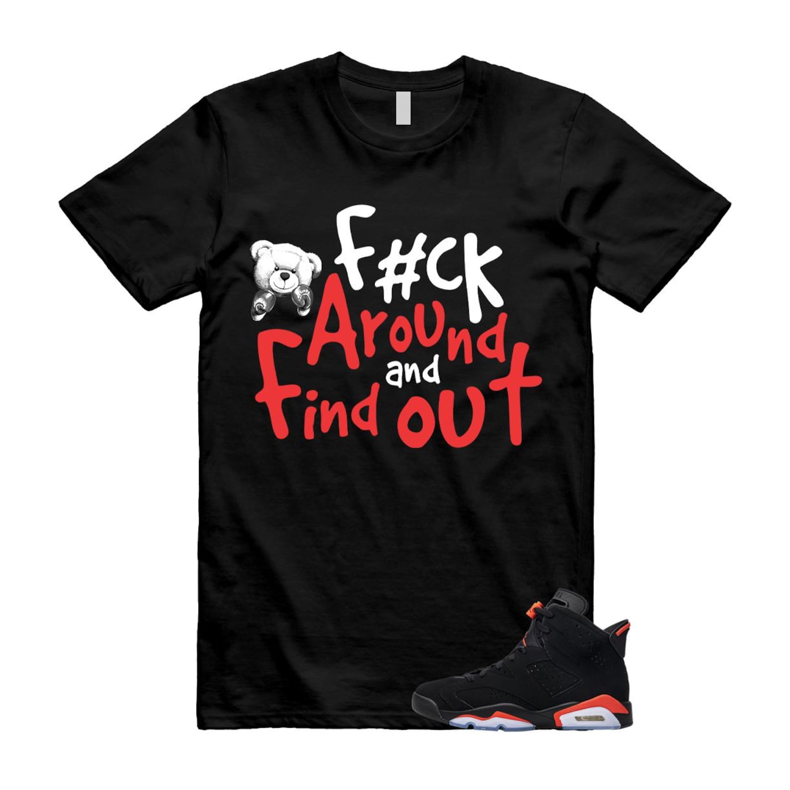6 Infrared Salesman Black Red T Shirt Match FCK XL
