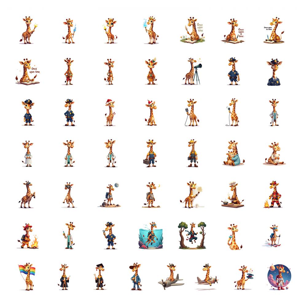 

50pcs Stickers Stickers Stationery Stickers For Suitcase Fridge Phone Luggage Laptop Guitar Car Sticker Notebook