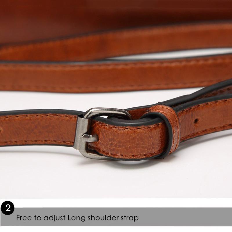 Bolsa balde de couro pu com cera, estilo simples, alça dupla, bolsa de ombro para mulheres, sacola de compras, bolsa tote feminina