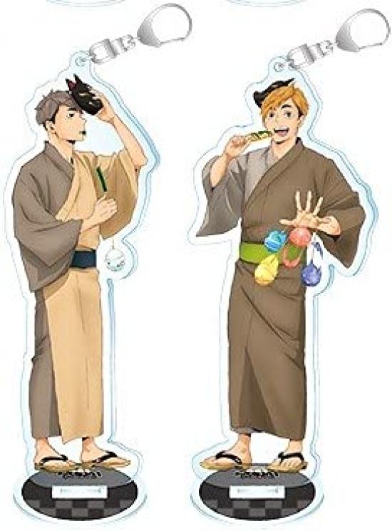 

Haikyu TO THE TOP Acrylic Stand Keychain Set Ennichi Miyayu & Miyaji Inarizaki High School POPUPSHOP Limited Goods