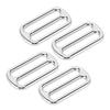 10PCS Webbing Buckles Strap Slide Adjuster Zinc Alloy Buckle for Clothing Backpack Belt Silver 49x26mm