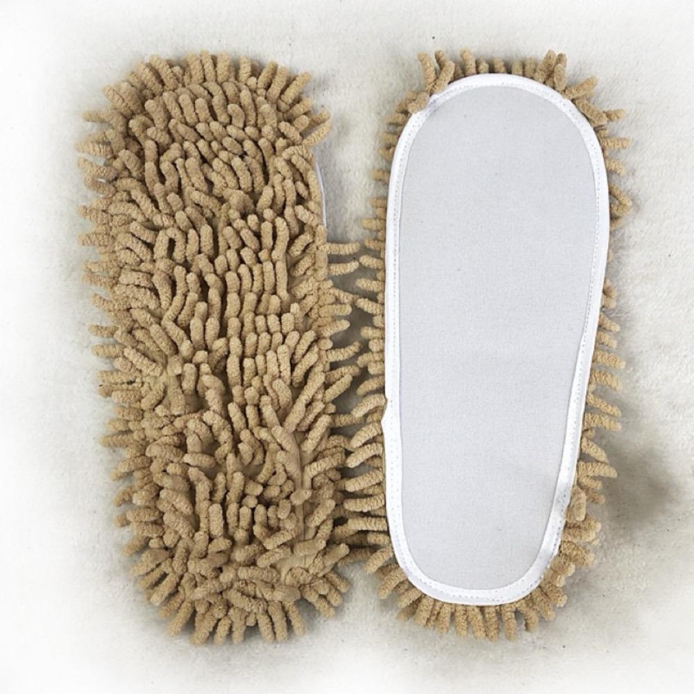Thickened Detachable Cotton Shoes Anti-slip Microfiber Slippers Mopping  Wooden Floor