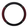 Universal Elastic Leather Steering Wheel Cover with 3D Diamond Embroidery