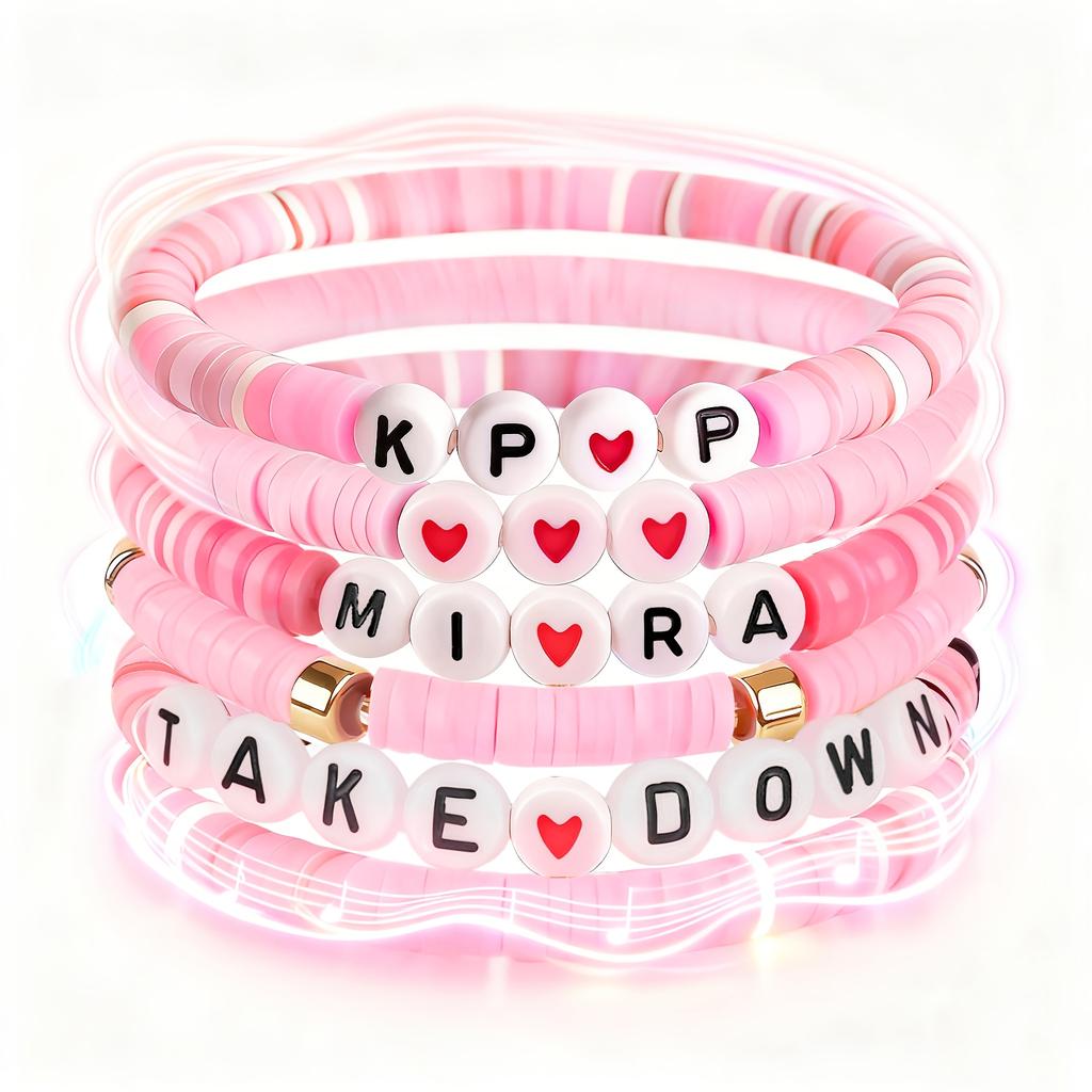 K-Pop-Themenarmbänder für Fans, Perfekt als Freundschaftsgeschenke für Freundinnen, Schwestern, Töchter, Enkelinnen, Nichten und Freundinnen