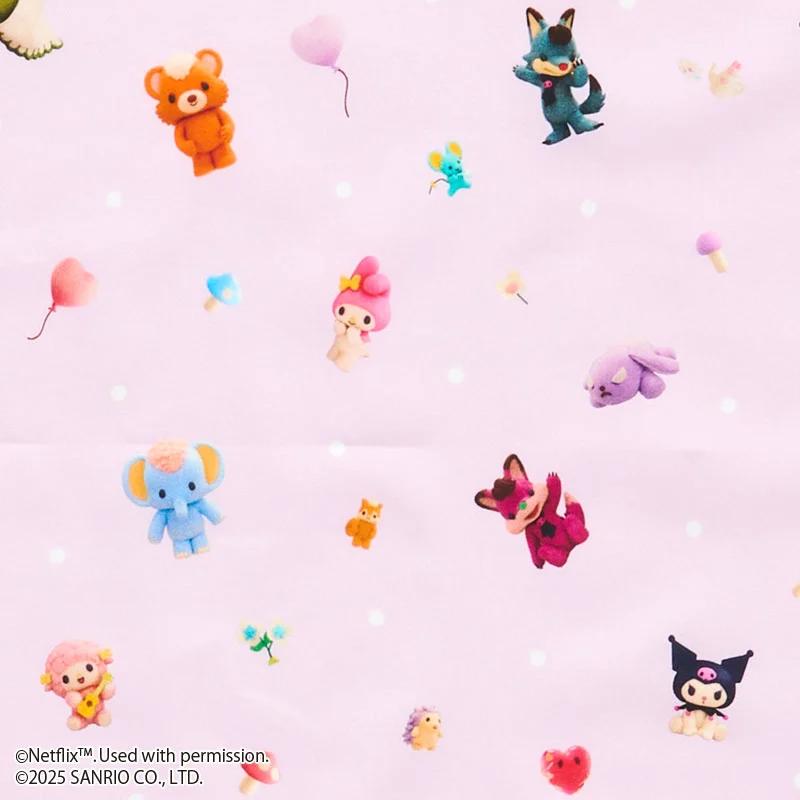 Sanrio Netflix MY MELODY & KUROMI Sanrio Characters Printed Handkerchief Purple