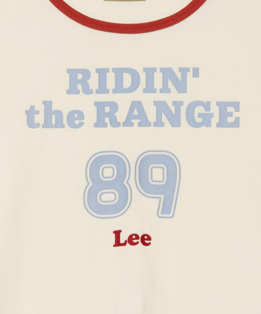 LEE Women Graphic Ringer Crop T-Shirt Cream