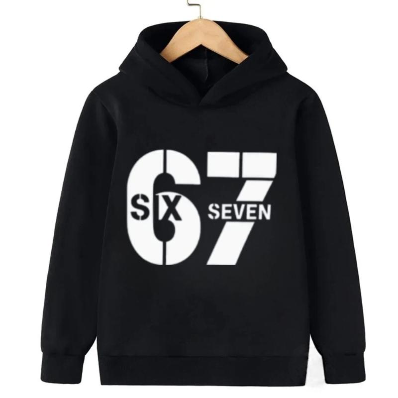 

Toddler 67 Meme Hoodie Viral Phrase Soft Kids Hoodie Fashionable and Fun Children s Comfortable Sweatshirt Hoodie 100cm чёрный