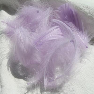 100 Stück 5-8 cm kleine flauschige Gänsefedern, farbig gefärbte Schwanenfedern für DIY Karnevalsparty-Dekoration, Bastelzubehör