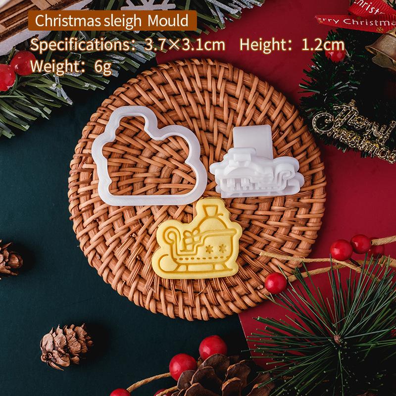 Christmas Series Cookie Mold Durable Cartoon Gingerbread Man Santa Claus Cartoon Mini Multi Style Home DIY Baking Tool