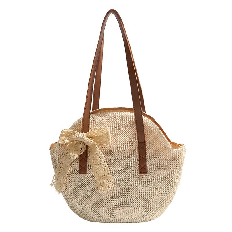 

Straw bag women s new summer versatile casual shoulder bag large capacity literary simple woven bag beach bag