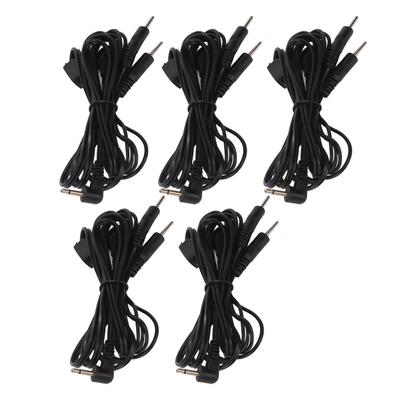 5 pièces pour Fils conducteurs TENS Professionnels 2,5 mm Fiche coudée Fil conducteur de remplacement pour Machines TENS