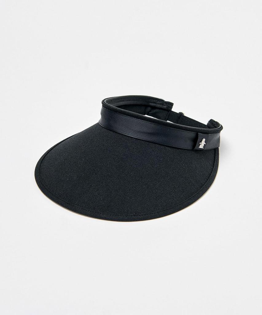 [Munsingwear] Cap, 2-way Visor, UV Protection, Heat Insulation, Linen Material, Cosmetic Care Tape, Golf, MG5SCP00L, Women's, BK00 (black)