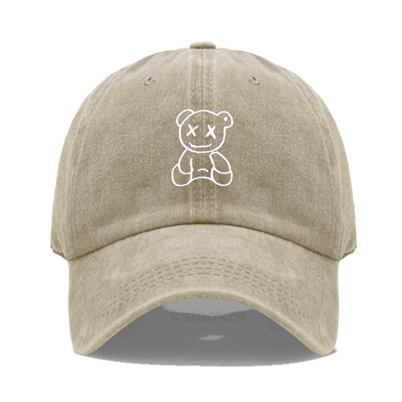 Xx Little Bear Embroidery Baseball Cap For Men Women Washed Cotton Dad Hat Adjustable Unisex Casual Sports Caps