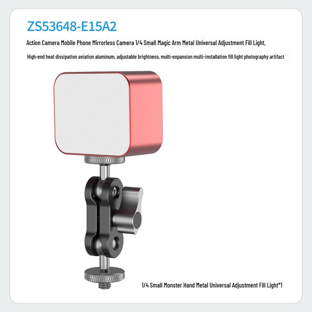 Compact Rechargeable Fill Light with Adjustable Brightness for Mobile Live Streaming and Selfies