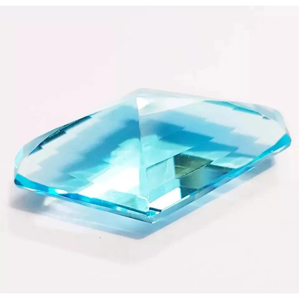 Natural Blue Topaz Attractive Aqua Fancy Cut 90-92 Ct Beautiful Gemstone