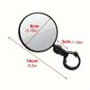360° Adjustable Bike Mirror - Rotatable Wide Angle Convex Handlebar Mirror for Road Mountain Bikes Scooters