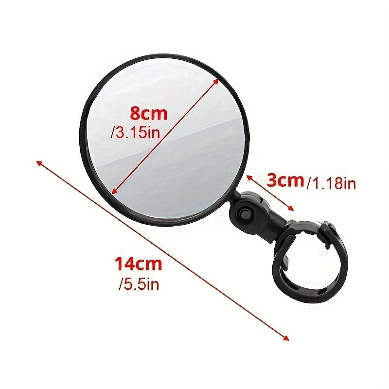360° Adjustable Bike Mirror - Rotatable Wide Angle Convex Handlebar Mirror for Road Mountain Bikes Scooters