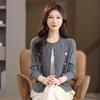 Women's 100% Wool Round Neck Embroidered Cardigan