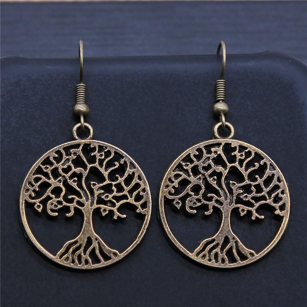 Tree Earring Women Drop Earrings Round Tree Dangle Earrings Women Fashion Jewelry Gift For Women