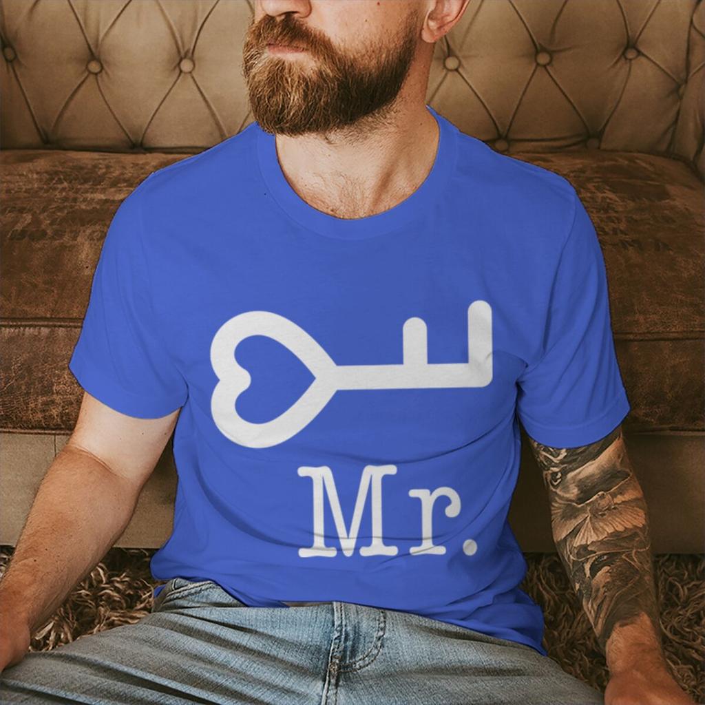 Fun Lock and Key Print Couple Matching Tshirt Men Women Marriage Anniversary Tee Fashion Short Sleeve Valentine Gift Streetwear