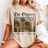 The Odyssey Trojan Horse Shirt, Homer Greek Mythology Tee, Ancient Greece Scene, Vintage Classical Art, Dark Academia Gift