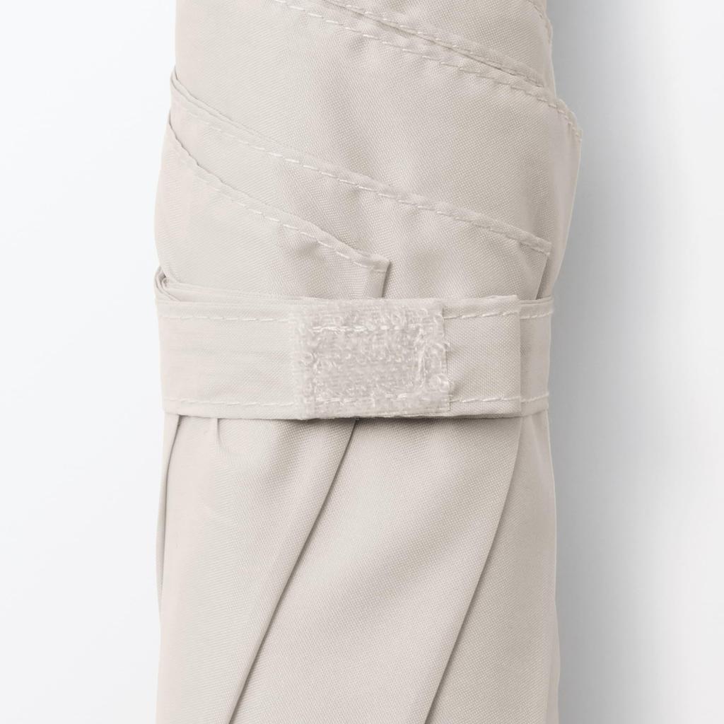 MUJI Folding Umbrella for Sun and Unisex 60cm Rib Length Rain, Adult, DEA53A5A, Ivory,