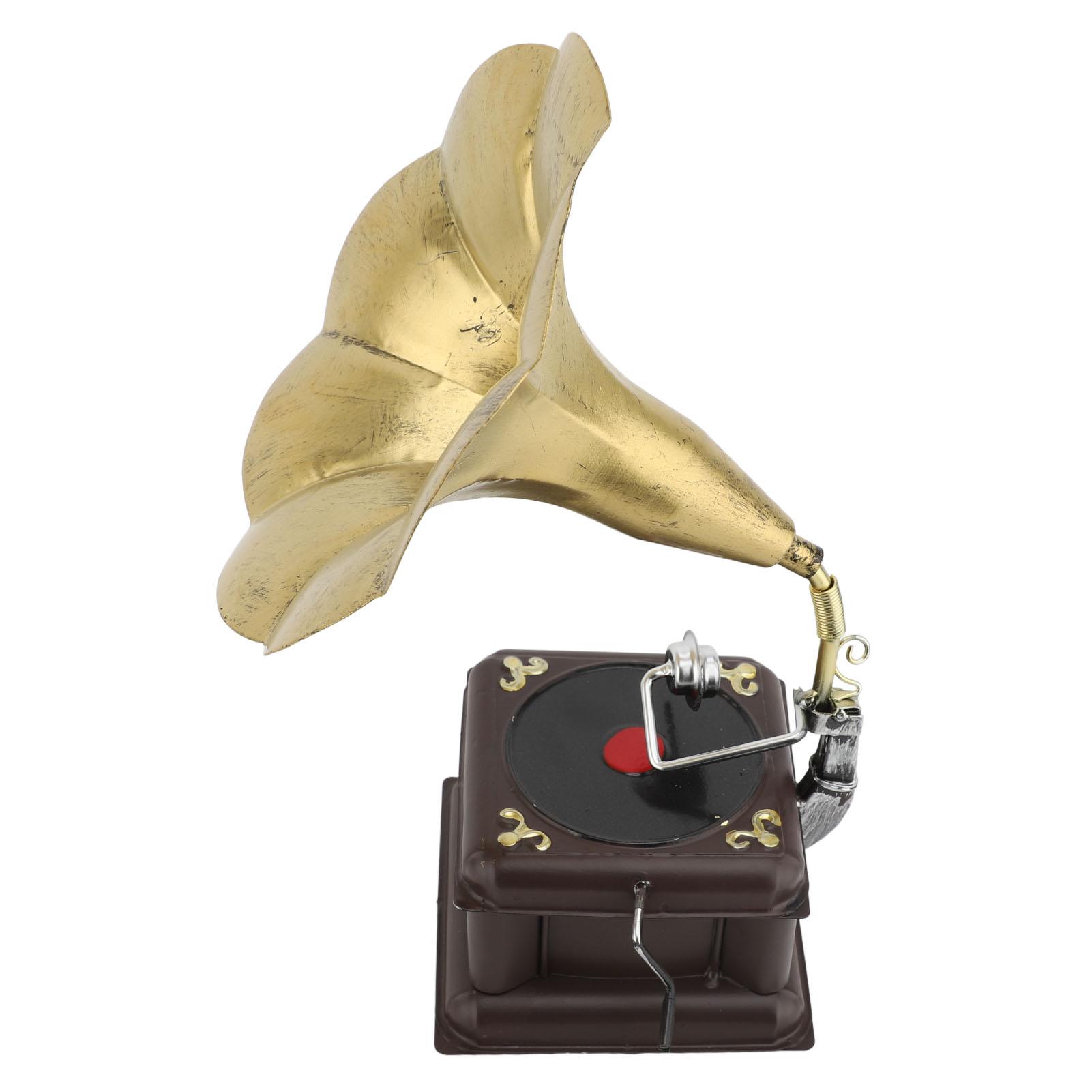 Vintage Phonograph Model Iron Erosion Resistant Retro Phonograph Gramophone Ornament