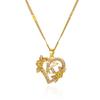 Heart Initial Letter Necklaces For Women Gold Color Stainless Steel Chain A-Z Alphabet Pendant Necklace Birthday Jewelry Gift