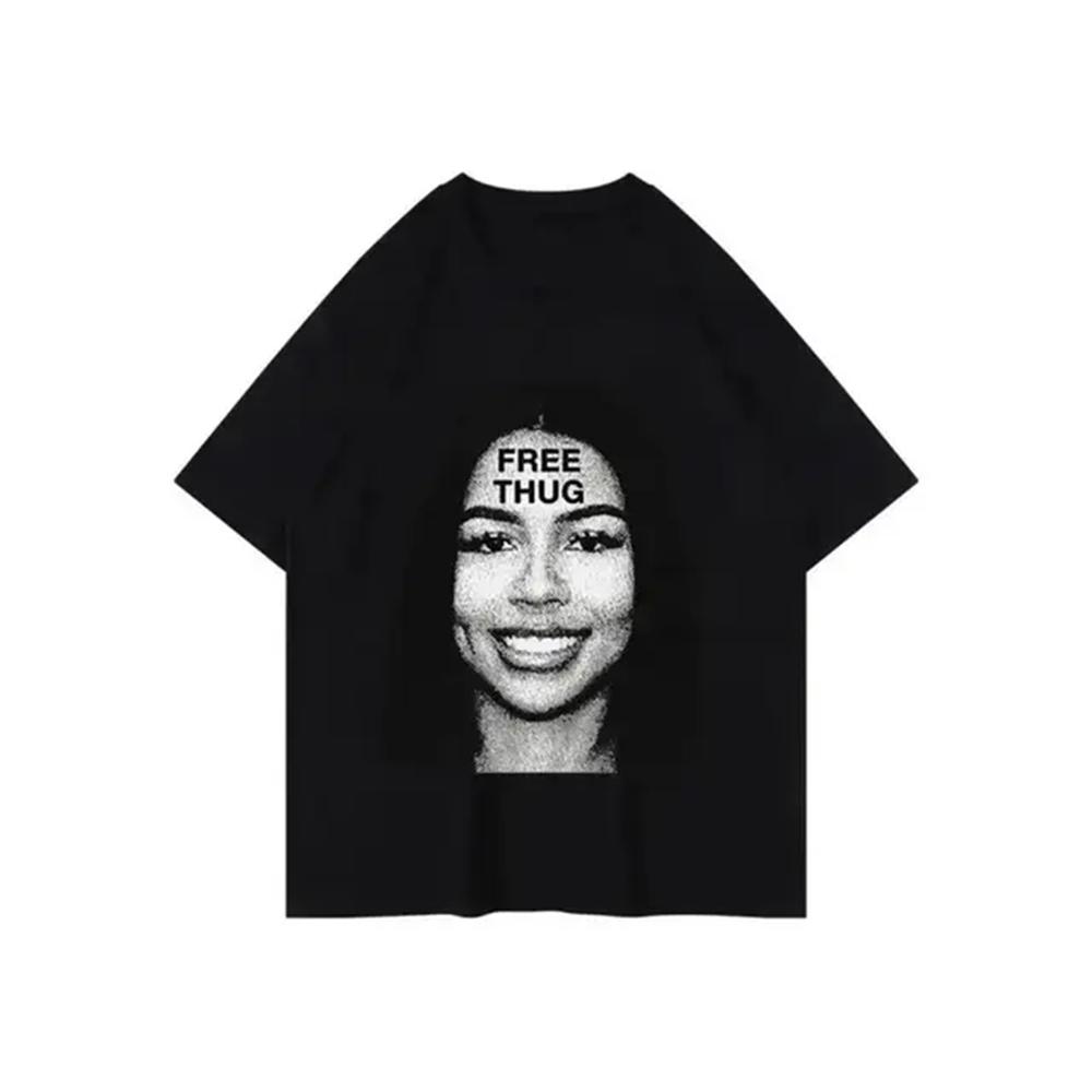 Tee Shirt Femme Young Thug Slime Rapper Printed Y2k Clothes T Shirts for Women Playeras De Mujeres Haikyuu Graphic Tees 72918