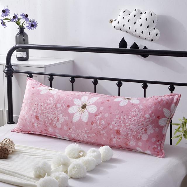 Flannel Double Pillowcase Winter Warm Coral Fleece Long Pillow Case