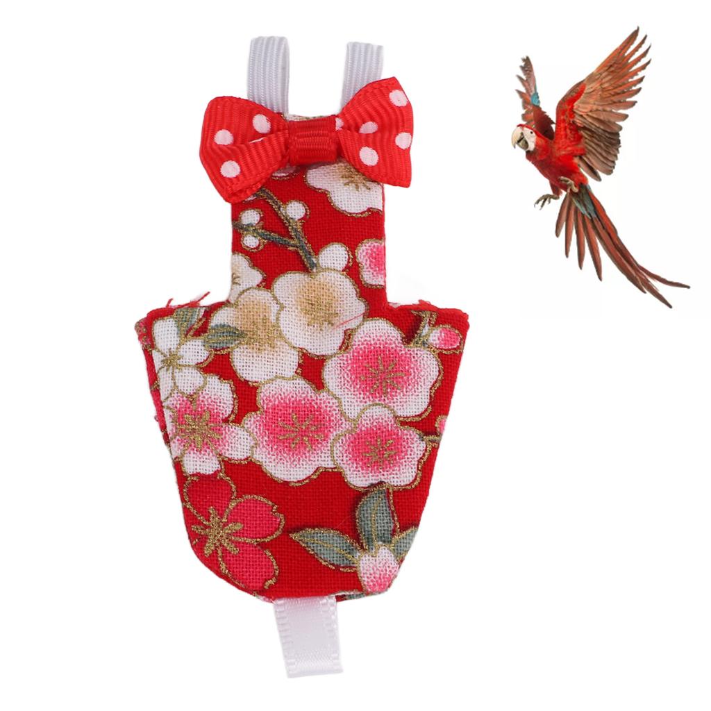 Vogelwindel Baumwollstoff Waschbarer Papageienfluganzug mit wasserdichtem Futter für Haustier-Vogel Ara