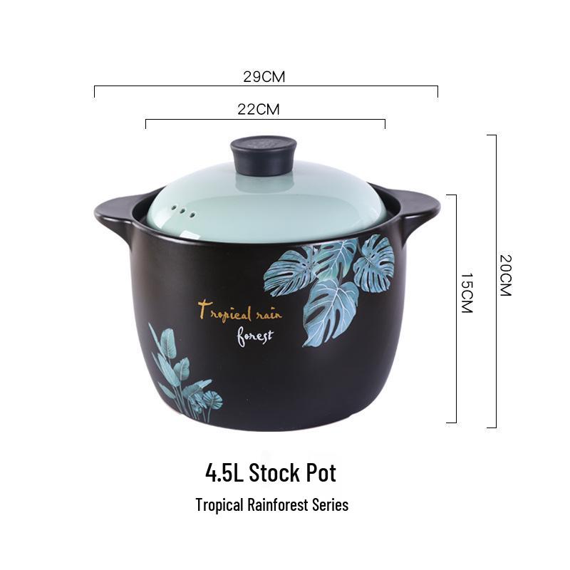 Large Capacity Heat Resistant Ceramic Stew Pot Ming Health Home Gift