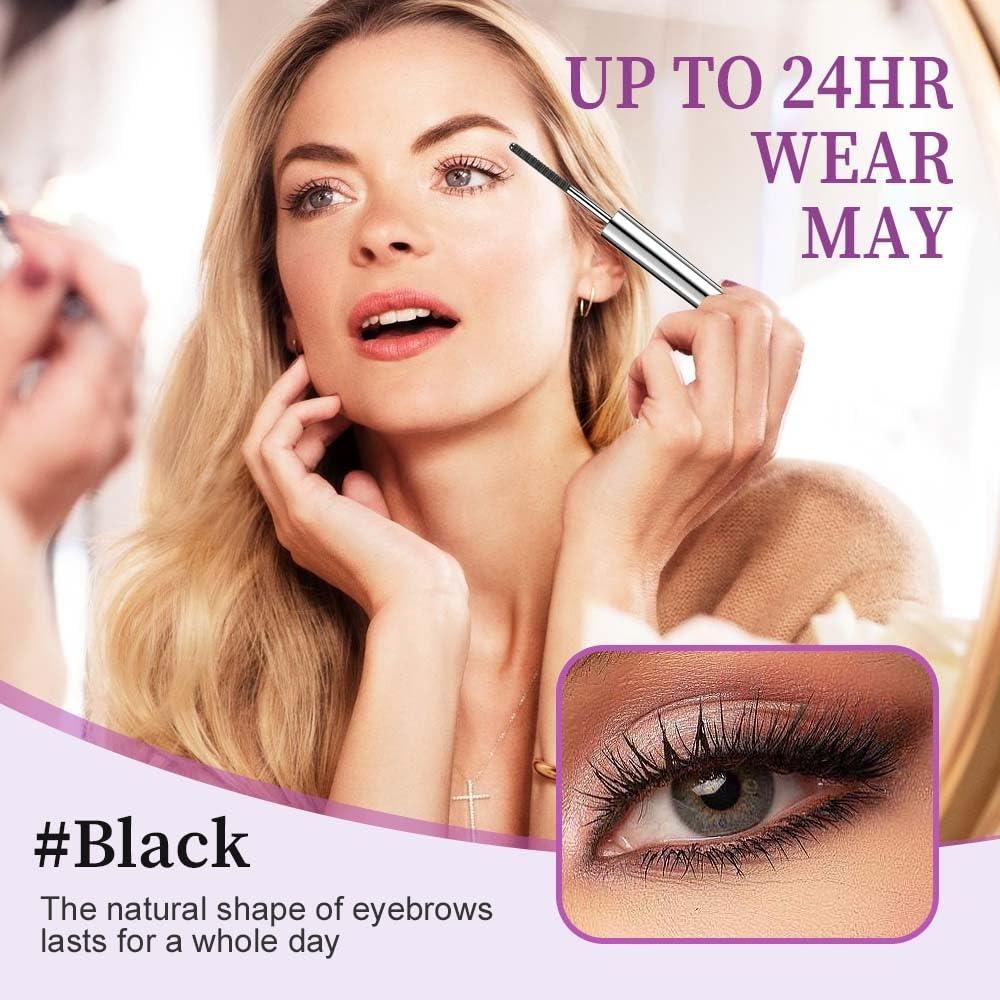 Eyelash Primer,Tubular Eyelash Primer,Waterproof Long Curling Mascara,Volumizing Mascara for Daily Makeup, Natural And Non-Smudged (Brown)