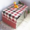 Pastoral Style Floral Plaid Prined Microwave Oven Fridge Thicken Dustproof Cover with Storage Bag