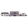 Maisto Design Team Hauler Series 1/64 Scale Diecast Model Car (Volkswagen Samba Van/Volkswagen Beetle Maisto Silver)