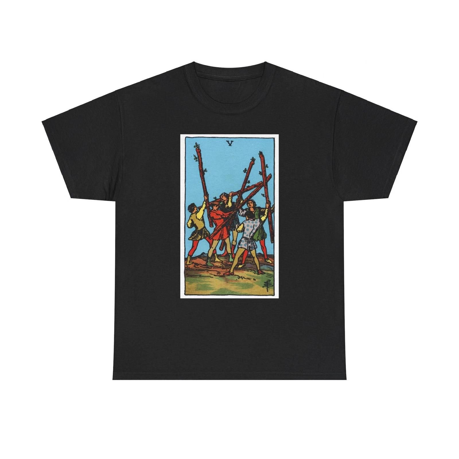 The 5 of Wands (Tarot Card) T shirt XL