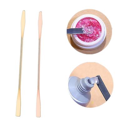 Tırnak Sanatı Göz Farı Kremi Karıştırma Çubuğu Paslanmaz Metal Jel Karıştırma Aparatı Spatula İğne Tırnak Aksesuarları Ve Pigment Karıştırma Aparatları