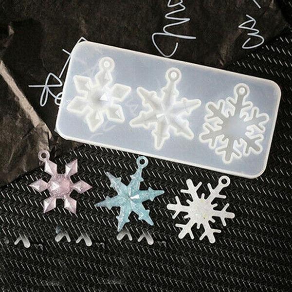 1 ST DIY Crystal Dropper Sneeuwvlok Accessoires met Gaten Hanger Siliconen Mal