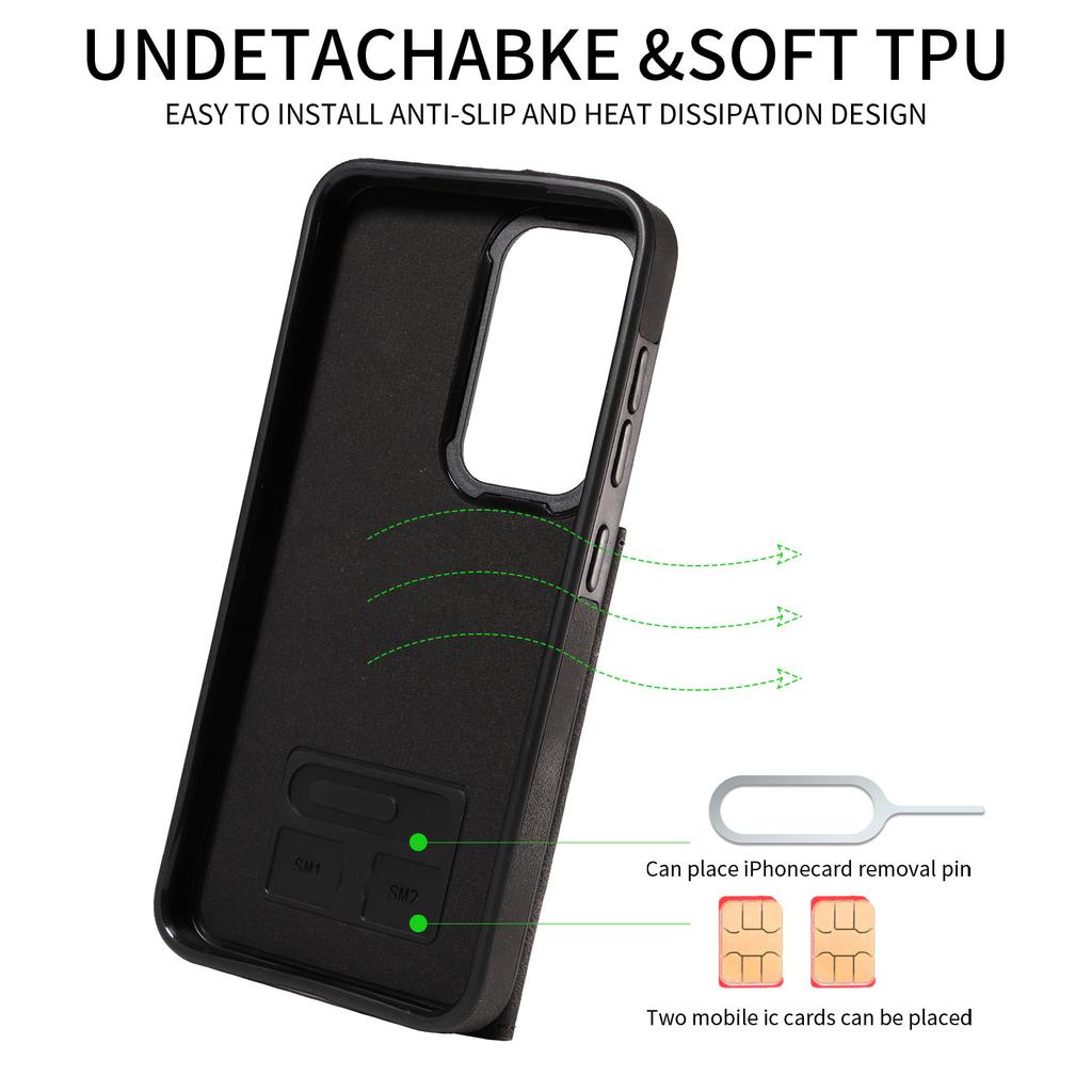 For Samsung Galaxy S23 Series.for Samsung Galaxy S23, S23+, S23 Ultra, S23 FE Ring Bracket Card Holder Slots Cover Phone Case