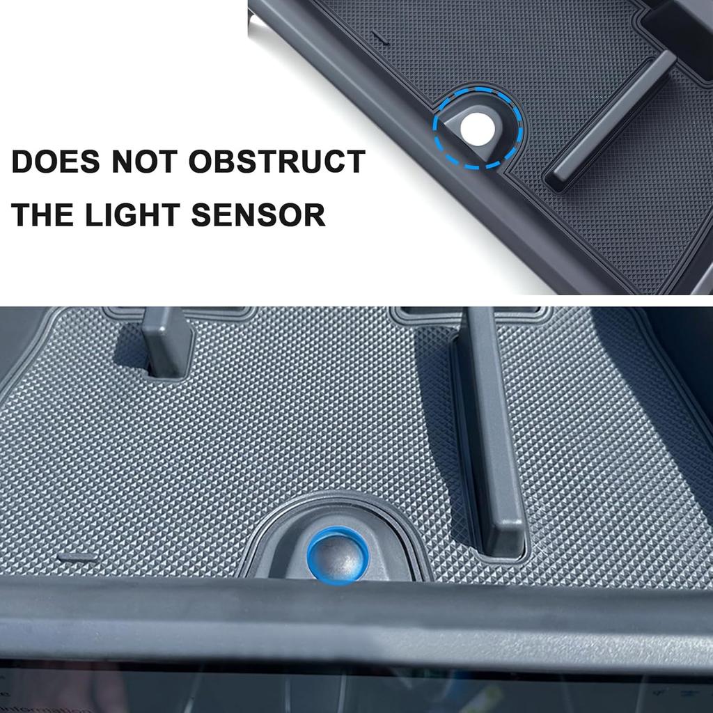 TOPTALL 2026 2025 2024 New Dash Organizer Compatible With Toyota Grand Highlander Accessories, Center Console Screen Dashboard Tray With Anti-Slip