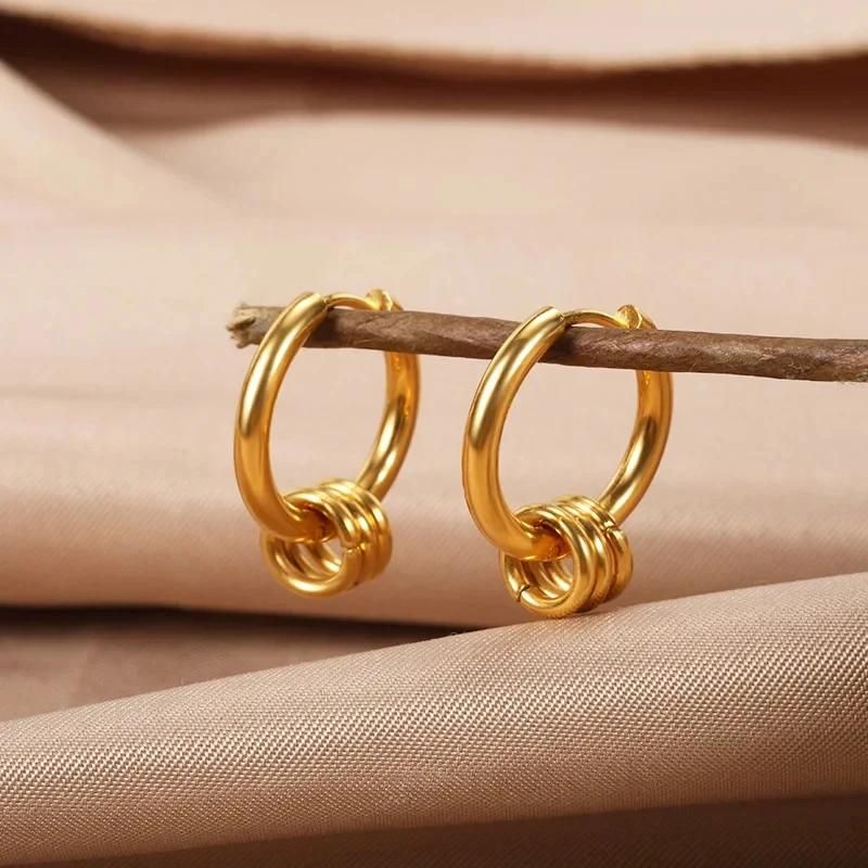 Stainless Steel Enamel White Heart Earring for Women Minimalist Gold Color Stud Earrings Waterproof Vacation Charm Zircon Gifts