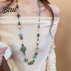 Choker Necklace Vintage Beaded with Colorful Stones Friendly To Stone