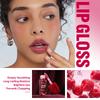 Julystar Himbeer Lippen-Gloss 8ml Feuchtigkeitsspendender Hochglanz Lippen-Glanz Nicht Klebrig Feuchtigkeitsspendend Langanhaltender Glänzender Beeren-Duft Lippen-Make-up für Frauen