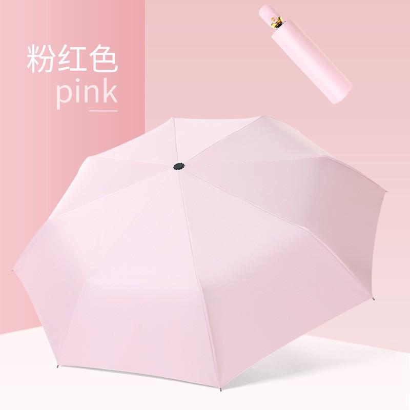 Small fresh automatic umbrella, simple vinyl sunscreen umbrella umbrella umbrella