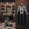 Barber's cape for a large haircut salon